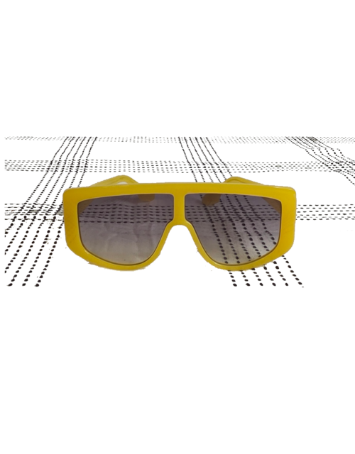 Victoria Beckham Oversized Shield Sunglasses – Yellow Statement Edition