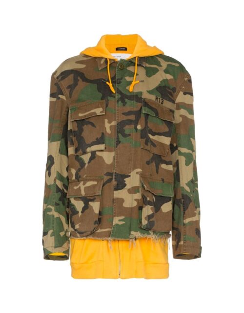 Camouflage Hooded Cotton Jacket