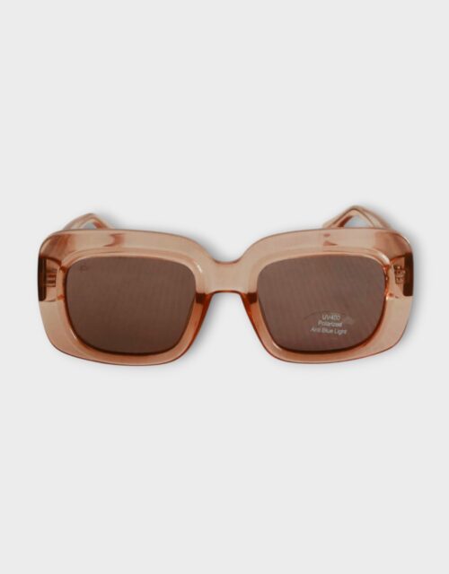 Pink Transparent Square Sunglasses